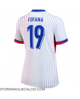 Francia Youssouf Fofana #19 Maglia Gara Trasferta Repliche Europei 2024 Donna